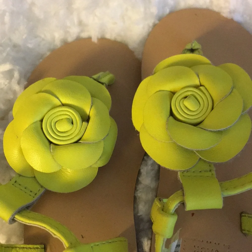 Janie and Jack beautiful size 6 lime flower sandal